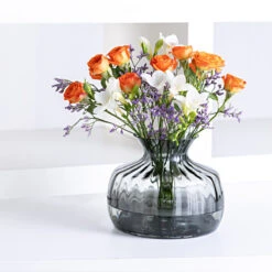 Cushion Medium Smoke Vase -DRINKWARE Sales Store cushion vase grey mood 006