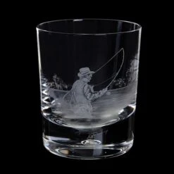 Hand Engraved Fly Fisherman Tumbler