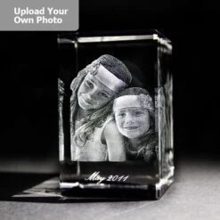 Medium Laser Photo Gift Block - Tower (Free Text Engraving Available) - Standard Delivery Will Be 3 Working Days.