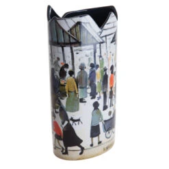 John Beswick Silhouette D'art Vase - Lowry - Market Scene