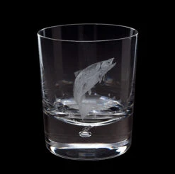 Hand Engraved Salmon Tumbler