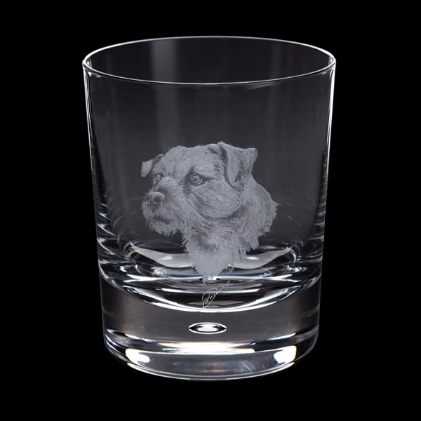 Hand Engraved Border Terrier Tumbler