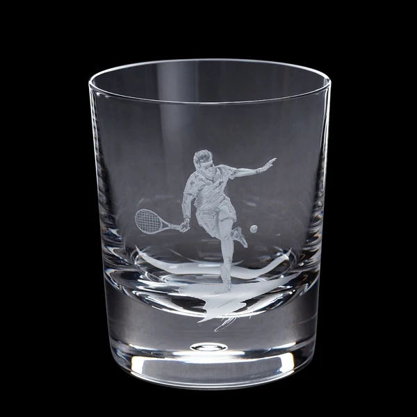 Hand Engraved Tennis Tumbler 3 Hand Engraved Tennis Tumbler