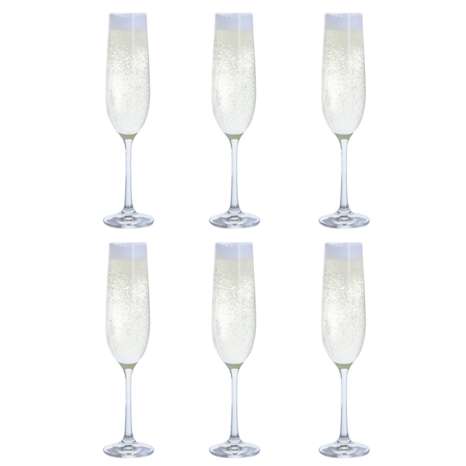 Six Champagne Flute, Set Of 6 3 Six Champagne Flute, Set Of 6
